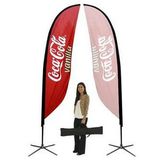 Custom Small Outdoor Feather Banner Stand, 10' H x 2' W