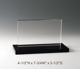 Custom Deluxe Rectangle Crystal Award Trophy., 4.5