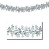 Custom Snowflake Garland/ Columns, 9' L x 12