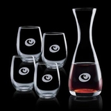 Custom 25 Oz. Bishop Carafe with 4 Stanford Wine Glass
