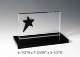Custom Star Panel Crystal Award Trophy., 4.5