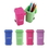 Custom Plastic Dustbin Pen Container, 3 1/2" L x 3" W x 5 1/2" H, Price/piece