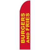 Blank Burgers & Fries 3' x 15' Half Drop Feather Flag