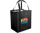 Custom Non Woven Large Insulated Tote Bag w/ Zipper (Full Color Digital)