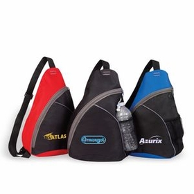 Zipper Sling Backpack, Personalised Backpack, Custom Backpack, Promo Backpack, 9" W x 15" H x 4.5" D