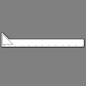 12" Ruler W/ Right Angle Triangle Outline