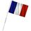 Custom 4" X 6" France Imprinted Staff Polyester Stick Flags, Price/piece
