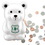 Custom White Mini Cute Dog Ceramic Collectible Bank, 2 5/8" L x 2 3/8" W x 4" H, Price/piece