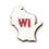 Custom State Shape Embroidered Applique - Wisconsin, Price/piece