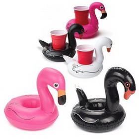 Custom Inflatable Flamingo Drink Holder, 9" L x 9" W x 10" H