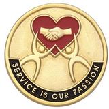 Blank Corporate Award Lapel Pins (Service Is Our Passion), 1
