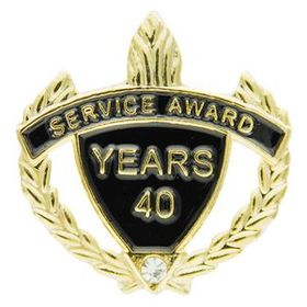 Blank Service Award Lapel Pins (40 Years), 1 1/4" Diameter