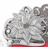 Custom Full Size Stock Design Season's Greetings Pewter Ornament (Joy)