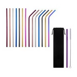 Custom Multi-color Stainless Steel Drinking Straw, 8 15/32