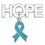 Blank Hope Pin with Light Blue Ribbon Charm, 1 1/4" W x 1 1/4" H, Price/piece