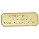 Blank Gold Aluminum Embossed Plate W/Beveled Edge & Notched Corners (2 7/8