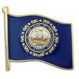 Blank New Hampshire State Flag Pin
