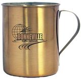 Custom 10 Oz. Stainless Steel Moscow Mule Mug With Built In Handle - Copper Coated