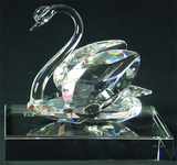 Custom 127-21SW01BZ  - Swan Award-Optic Crystal on Optic Crystal Base
