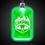 Custom Green Dog Tag Light Up Pendants, Price/piece