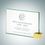 Custom Achievement Jade Glass Award Plaque w/Brass Rectangle (5"), Price/piece