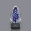 Custom Expedia Hand Blown Art Glass Award w/ Black Base, 5" H x 2 1/2" W x 2 1/2" D, Price/piece