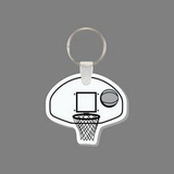 Custom Key Ring & Punch Tag - Basketball Goal W/ Ball