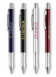 Custom Metal Collection Click Action Brass Ballpoint Pen w/ Dimpled Grip
