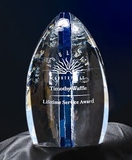Custom Blue Crystal Award, 5.75