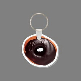 Key Ring & Full Color Punch Tag - Chocolate Covered Doughnut