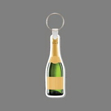 Key Ring & Full Color Punch Tag - Champagne Bottle