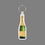 Key Ring & Full Color Punch Tag - Champagne Bottle, Price/piece