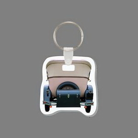 Key Ring & Full Color Punch Tag - Vintage Car (Rear View)