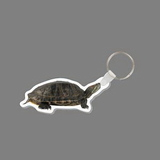 Custom Key Ring & Full Color Punch Tag W/ Tab - Turtle