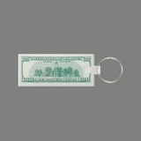 Key Ring & Full Color Punch Tag - 100 Dollar Bill (Face Down)