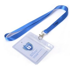 Custom 1/2" Polyester lanyards with Badge Holder