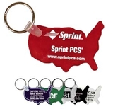 Custom USA Key Fob Keychain - Spot Printed