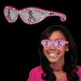 Custom Pink Ribbon Pink LED Billboard Sunglasses