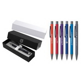 Custom Bowie Softy in Premium Gift Box - Laser Engraved - Metal Pen, 5.37" L x 0.39" W