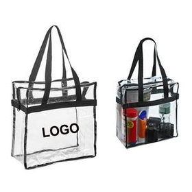 Custom Clear PVC Tote Bag, 12" L x 6" W x 12" H