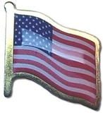 Custom Printed Flag Gold Plated Lapel Pins, 5/8