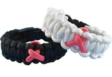 Custom Elite Breast Cancer Awareness Survival Paracord Bracelet with Plastic Clasp, 8