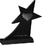 Custom Black Shooting Star Award (8"x 8"x 3/4") Screen-Printed, Price/piece