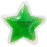 Custom Green Star Hot/ Cold Pack with Gel Beads, 4 1/2