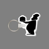 Key Ring & Punch Tag W/ Tab - Chef Carrying Serving Tray
