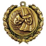 Custom Stock Drama Medal w/ Wreath Edge (1 1/2
