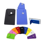 Custom Adhesive Silicone Phone Wallet w/Snap Closure, 3.7
