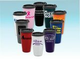 Custom 16 Oz. Double Wall Insulated Travel Tumbler w/ Black Sipper Lid
