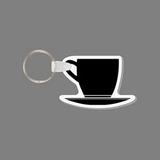 Key Ring & Punch Tag - Coffee Cup & Saucer
