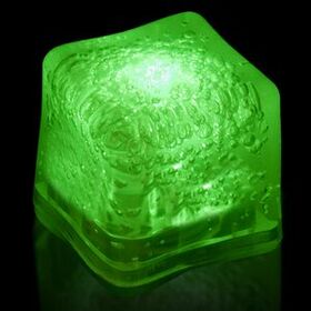 Blank Green Lited Ice Cubes, 1 3/8" W